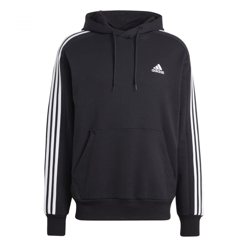 ADIDAS Men Polyester M 3S FT HD BLACK/WHITE IC0435 NOT SPORTS SPECIFIC SWEATSHIRTS Hooded Regular Sweatshirt, Medium - Image 2