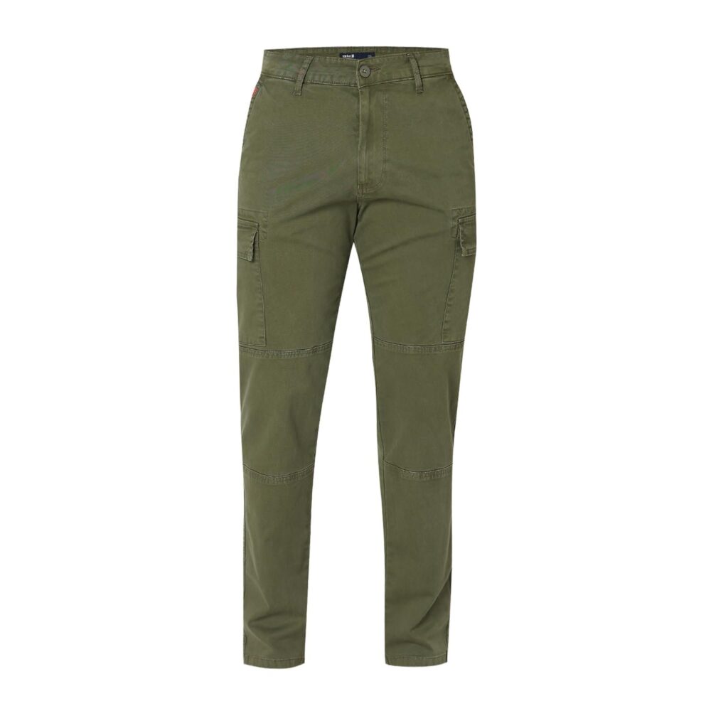 Spykar Men Solid Regular Fit Cargo Olive Green - Image 2