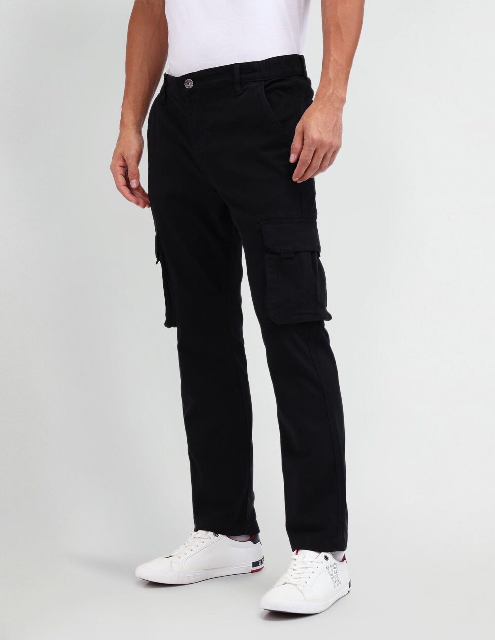 U.S. Polo Assn. Denim Co. Men's Relaxed Casual Pants (UDTRO0222_Black - Image 3