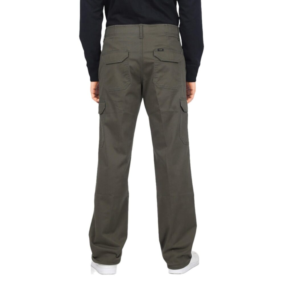 Lee Men's Regular Fit Pants (LMTR003755_Olive Green_30) - Image 5