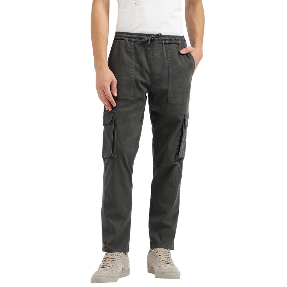 UNITED COLORS OF BENETTON Relax Fit Cotton Tencel Cargo Jogger (Size: 32)-24P4CTCJ0811I902 Grey