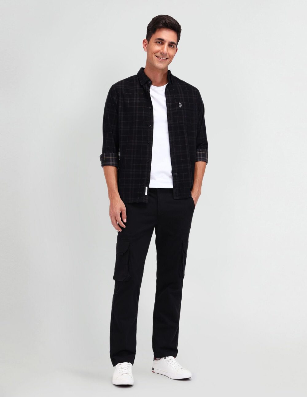 U.S. Polo Assn. Denim Co. Men's Relaxed Casual Pants (UDTRO0222_Black - Image 4