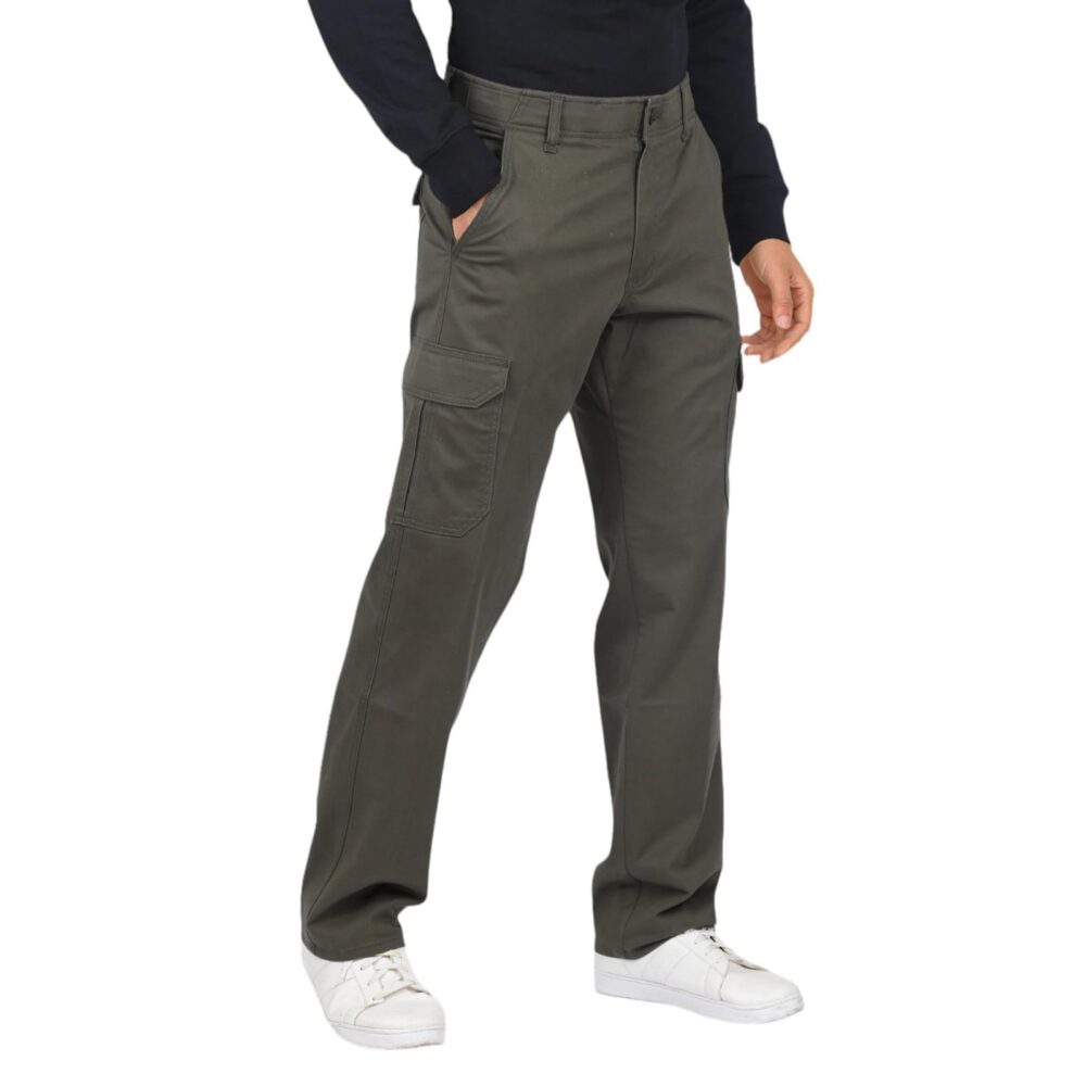 Lee Men's Regular Fit Pants (LMTR003755_Olive Green_30) - Image 6