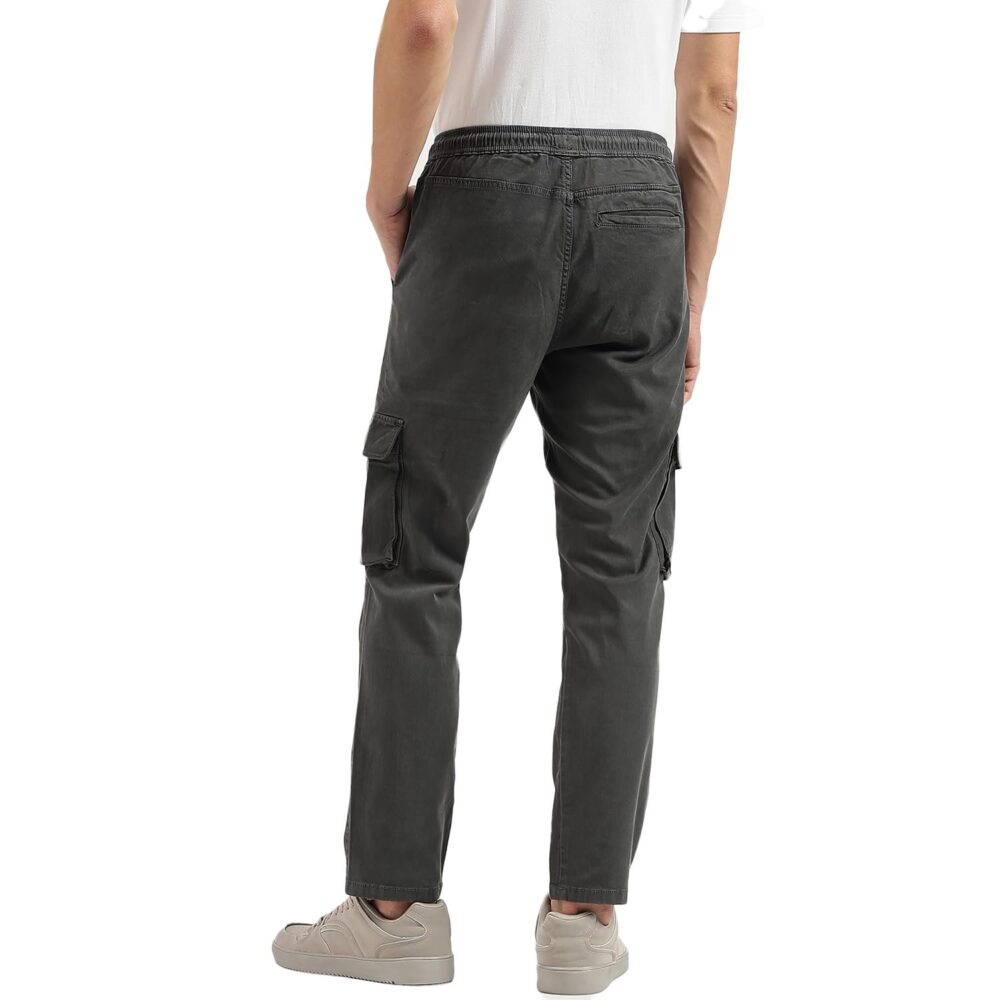 UNITED COLORS OF BENETTON Relax Fit Cotton Tencel Cargo Jogger (Size: 32)-24P4CTCJ0811I902 Grey - Image 4