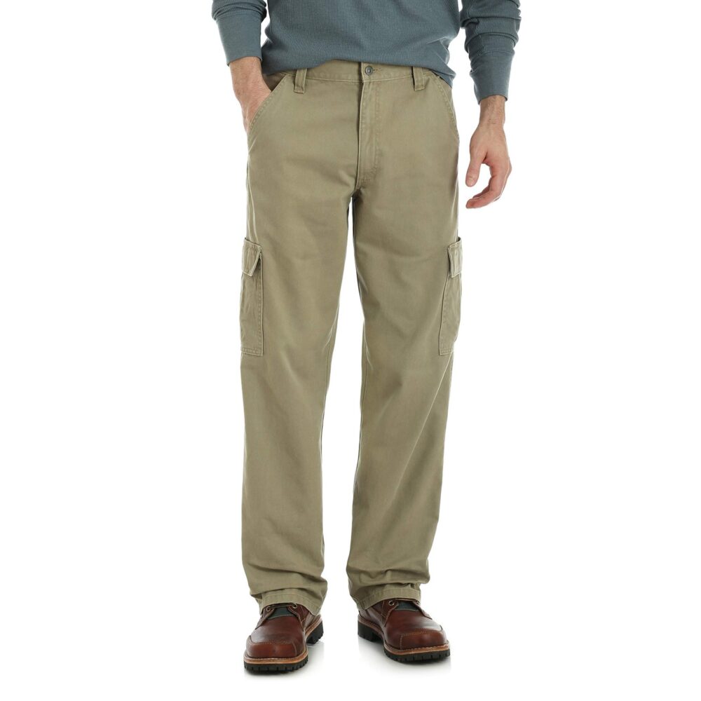 Wrangler Men's Authentics Classic Cargo Pant, British Khaki Twill, 29x30