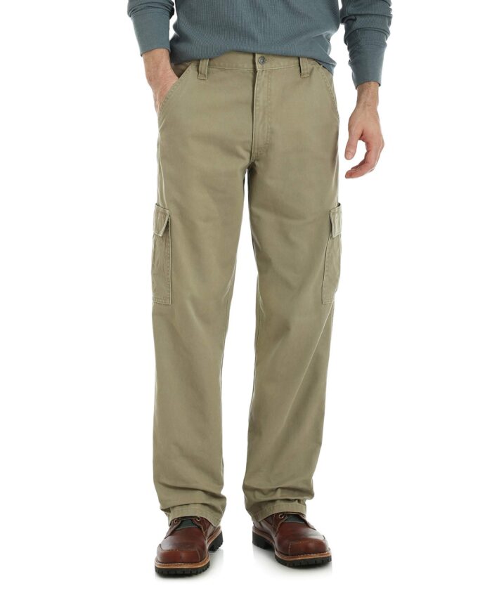 Wrangler Men's Authentics Classic Cargo Pant, British Khaki Twill, 29x30