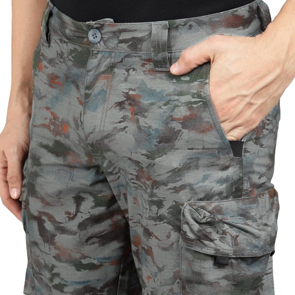 Royal Enfield ADV. CAMO Cargo Grey CAMO (36") 91 CM | Material: 50% COTT 50% Nylon | Fabric: Ripstop 210.0 GSM | Type: Cargo | Style : ADV. CAMO Cargo | Gender: Men's - Image 3