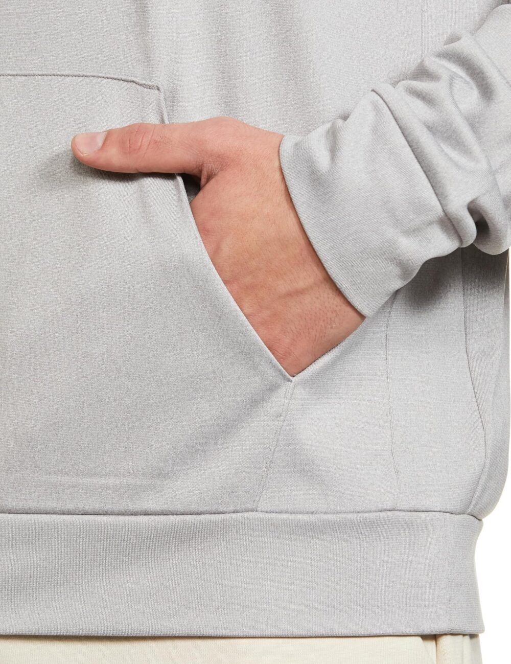 Adidas Men's Polyester Neck Hooded Sweatshirt (IW2937_MGREYH/Black - Image 2