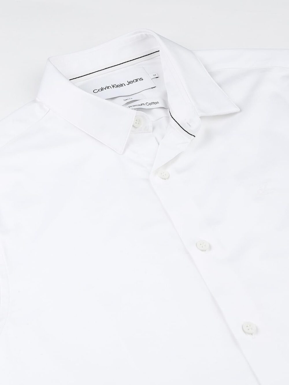 Calvin Klein Jeans Men's Slim Fit Shirt (J327435YAF White - Image 3
