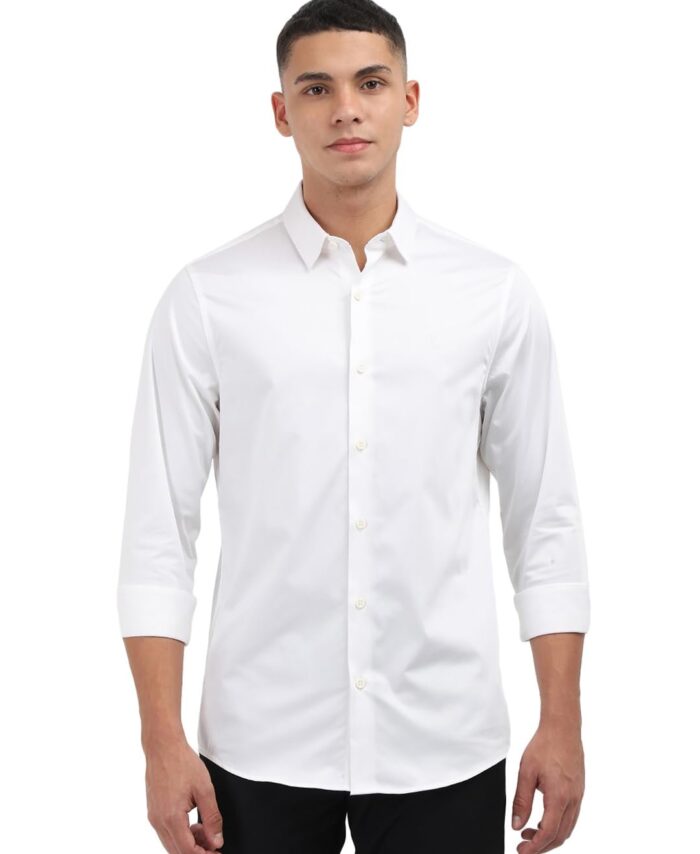 Calvin Klein Jeans Men's Slim Fit Shirt (J327435YAF White