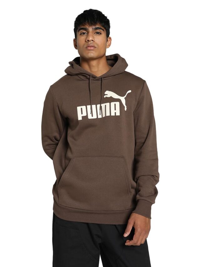 Puma Men's Cotton Hooded Neck Sweatshirt (586687_Espresso Brown