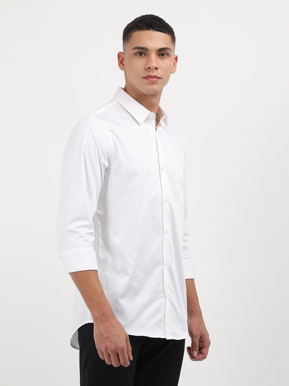 Calvin Klein Jeans Men's Slim Fit Shirt (J327435YAF White - Image 8