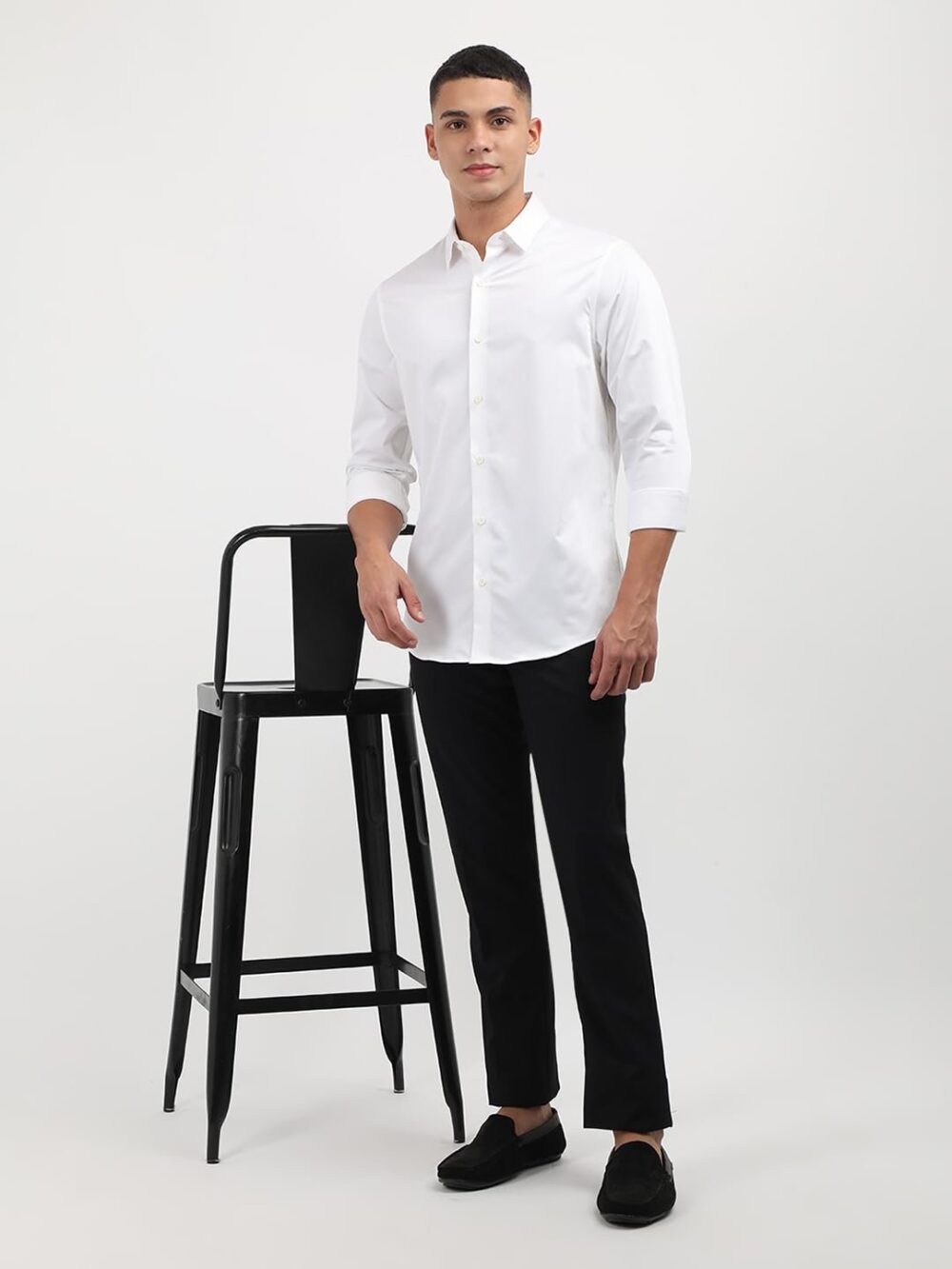 Calvin Klein Jeans Men's Slim Fit Shirt (J327435YAF White - Image 6