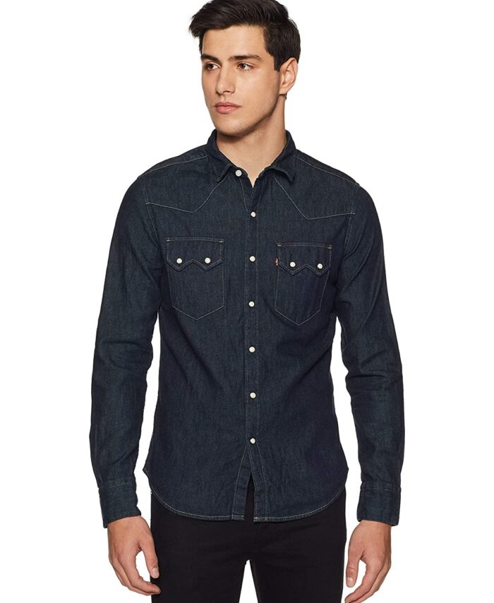 Levi's Men's Casual Shirt (6901032543234_18259-0012_Small_Blue)