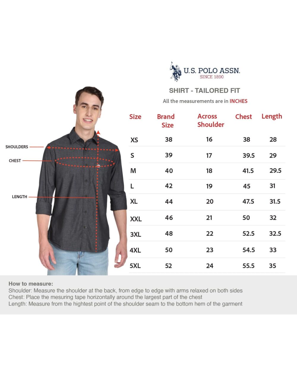 U.S. POLO ASSN. Men's Solid Spread Collar Premium Cotton Oxford Tailored Fit Shirt (USSHTR0027_DK. Blue_S) - Image 5