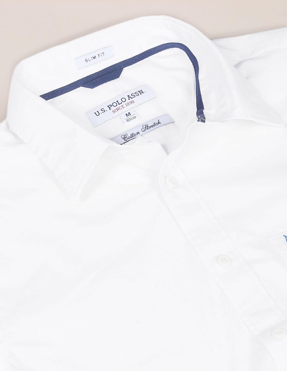 U.S. POLO ASSN. Men's Regular Fit Shirt (USSHC0051_White_Small_White_S) - Image 7