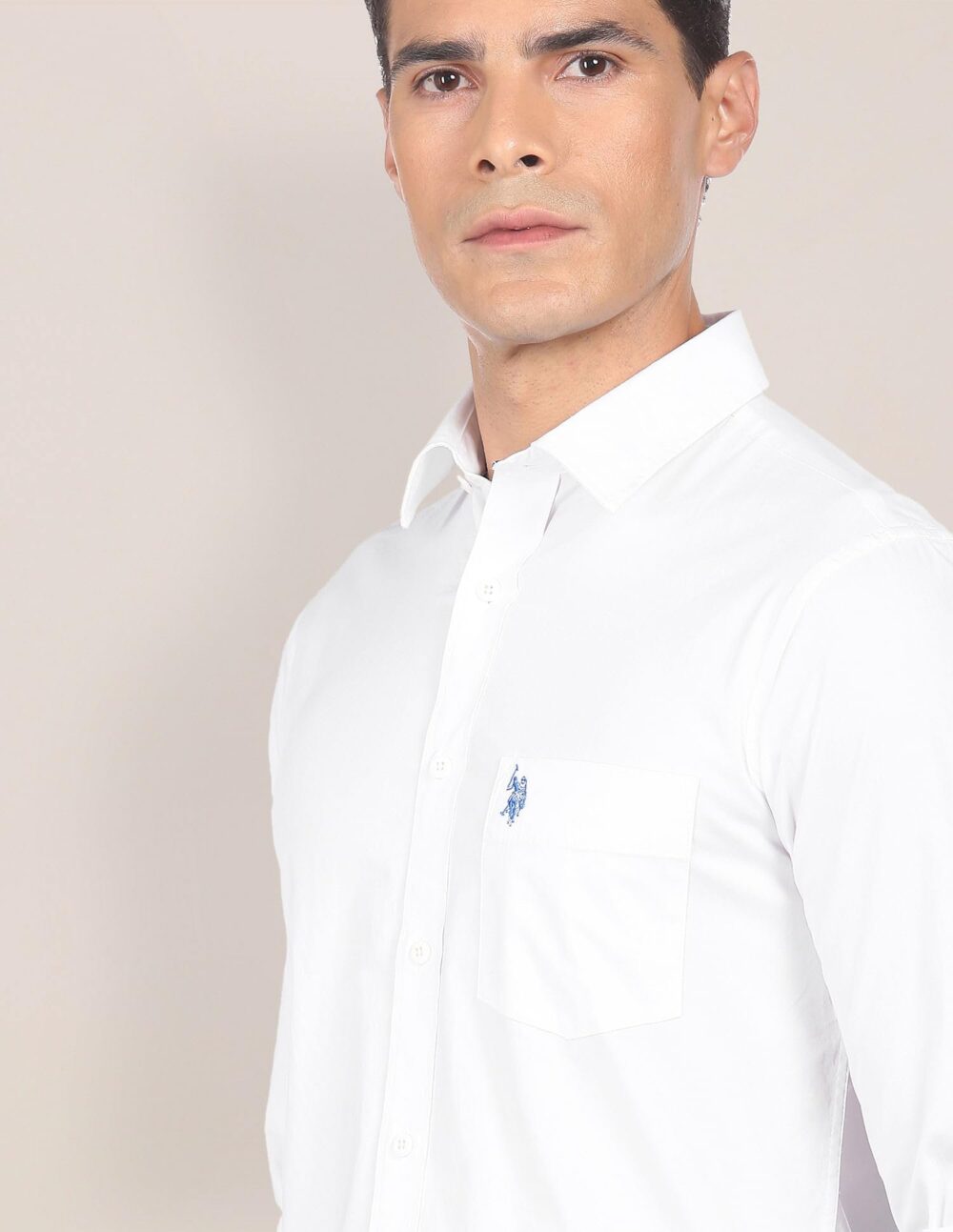 U.S. POLO ASSN. Men's Regular Fit Shirt (USSHC0051_White_Small_White_S) - Image 2