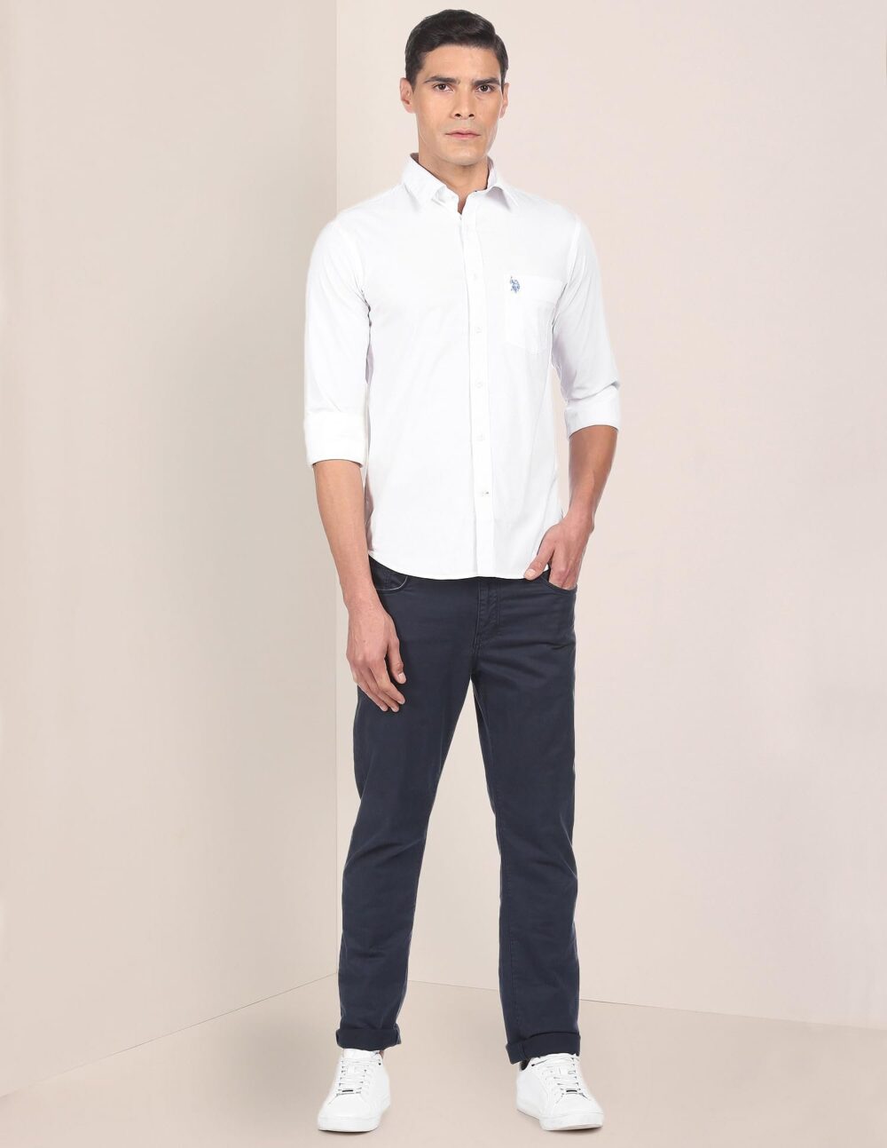 U.S. POLO ASSN. Men's Regular Fit Shirt (USSHC0051_White_Small_White_S) - Image 6
