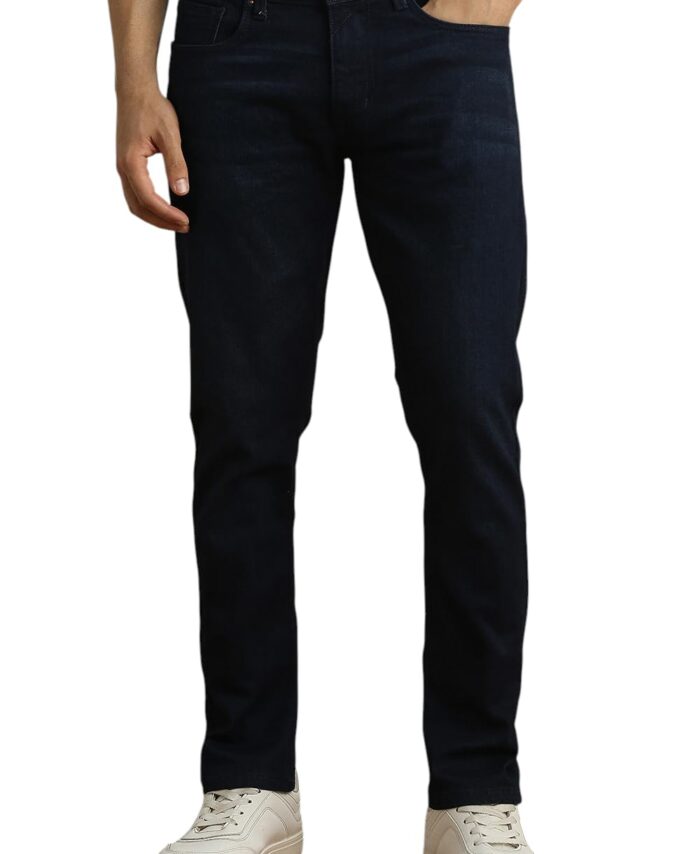 Peter England Men's Slim Jeans (PJDNCNSTPF71868_Navy