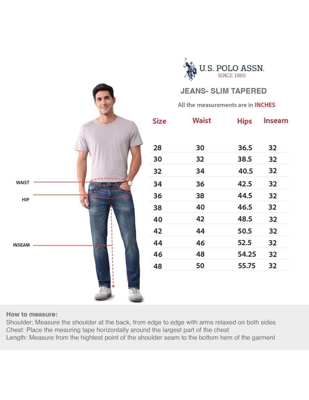U.S. POLO ASSN. Men's Brandon Slim Tapered Fit Mid Rise Jeans (UDJENO1808_Blue - Dark Washed_34) - Image 2