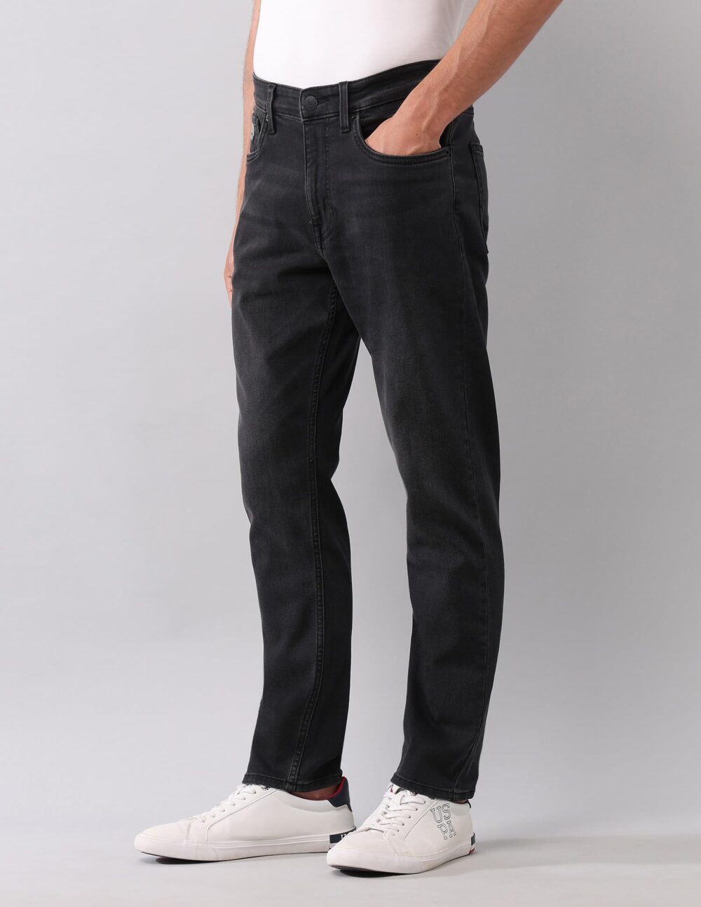 U. S. POLO ASSN. Men's Regular Jeans (UDJENO2355_Black - Image 6