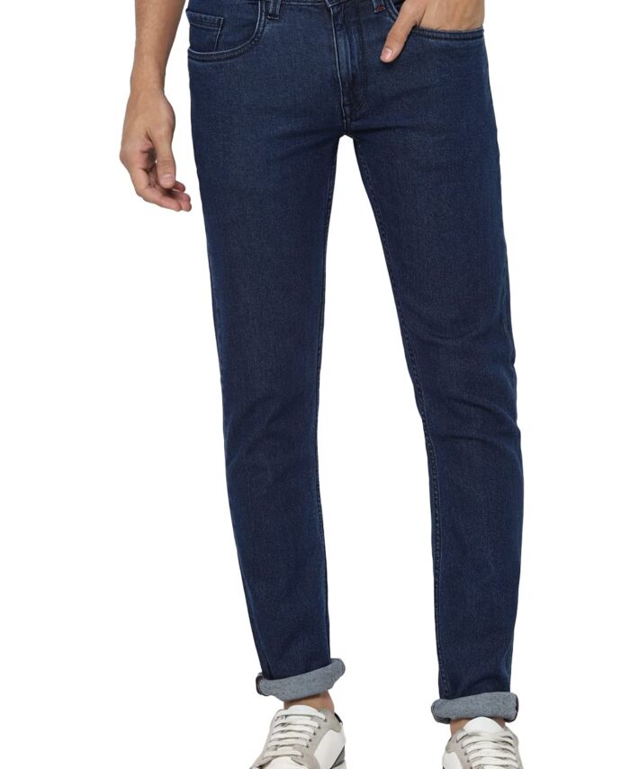 Allen Solly Men's Skinny High Rise Jeans (ALDNVSKF629590_Dark Blue_30)