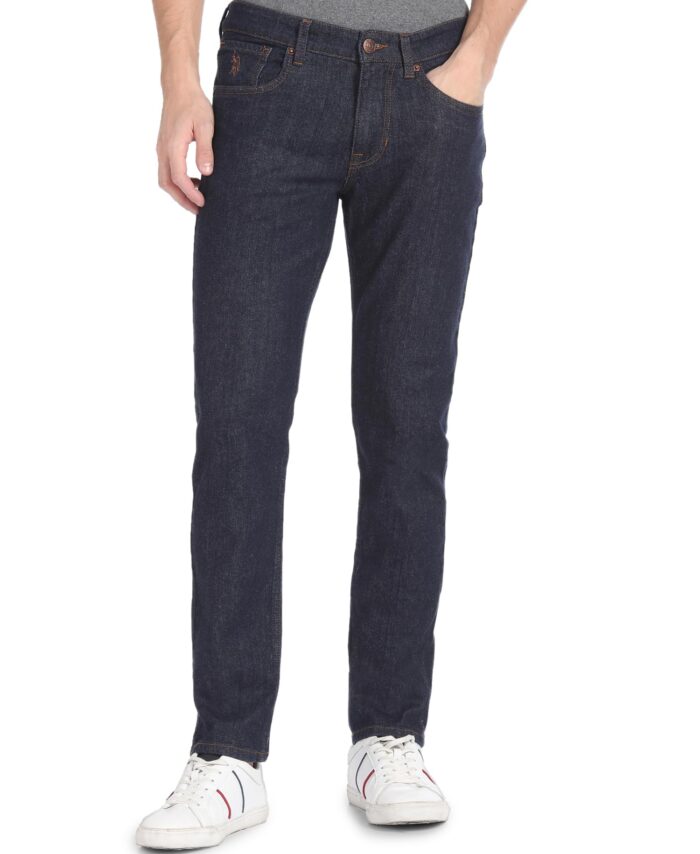 U.S. POLO ASSN. Men's Slim Mid Rise Jeans (UDJENO1281 Blue, 32