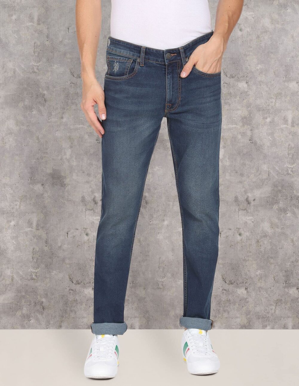 U.S. POLO ASSN. Men's Slim Jeans (UDJENO1009_Blue - Image 3