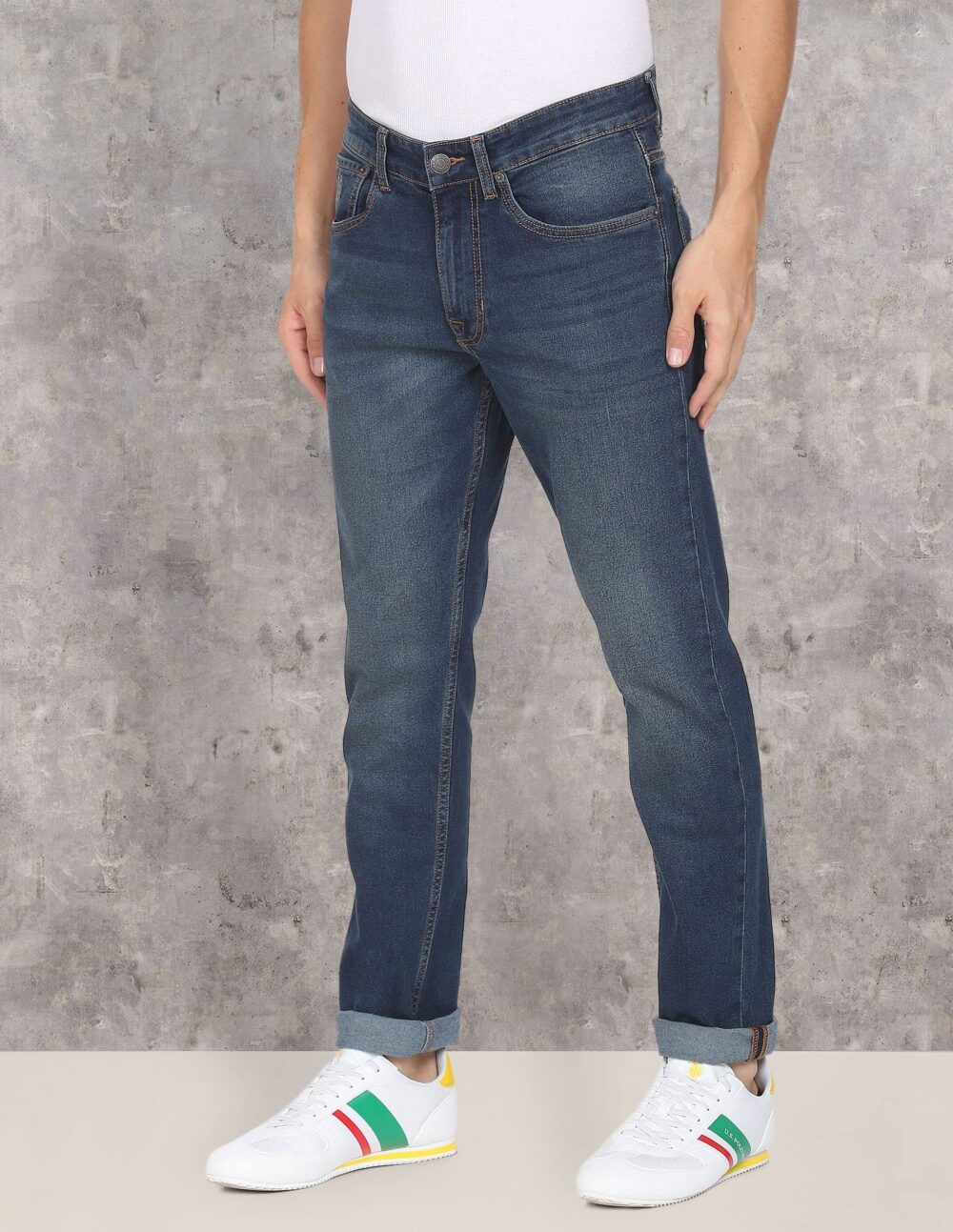 U.S. POLO ASSN. Men's Slim Jeans (UDJENO1009_Blue - Image 5