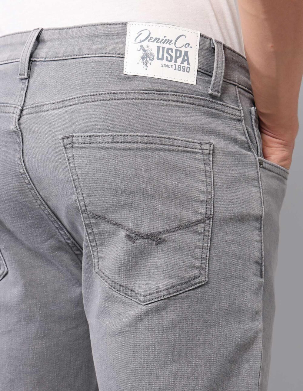 U. S. POLO ASSN. Men's Regular Jeans (UDJENO2358_Grey - Image 2